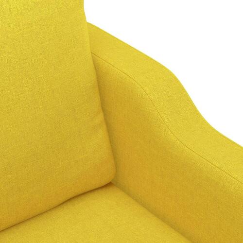 3 personers sofa med puder stof lysegul