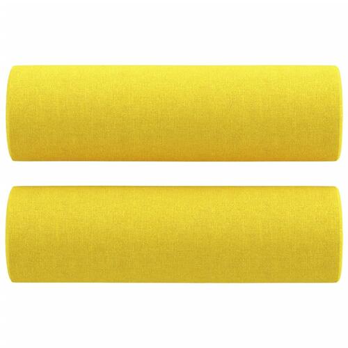3 personers sofa med puder stof lysegul