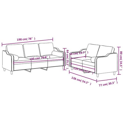2 personers sofa med puder stof lysegul