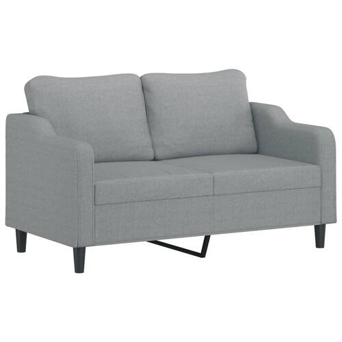 2 personers sofa med puder stof lysegrå