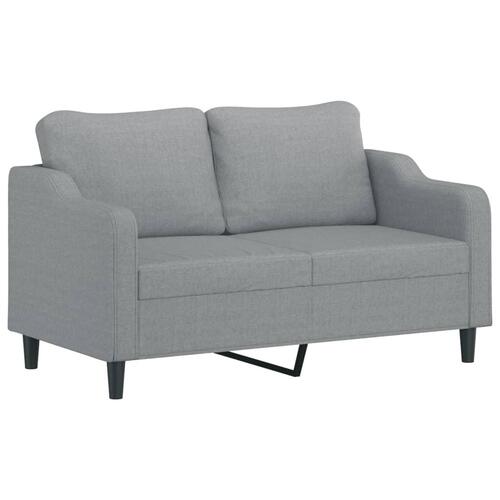 3 personers sofa med puder stof lysegrå