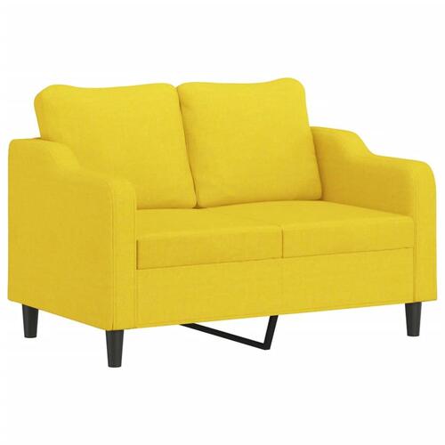 3 personers sofa med puder stof lysegul