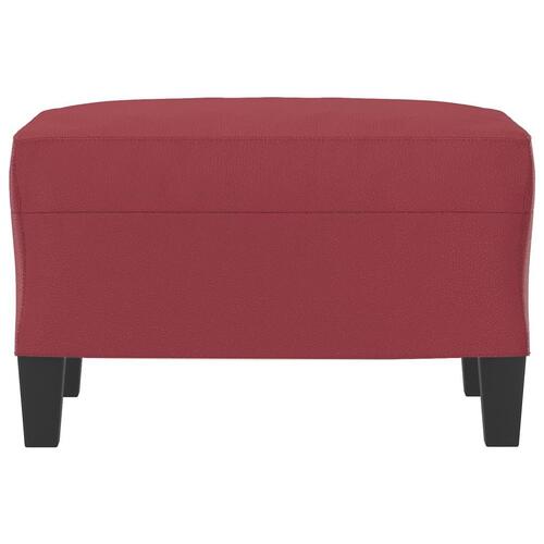 Fodskammel 60x50x41 cm kunstlæder Vinrød