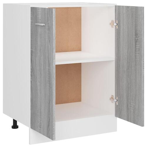 Køkkenskab 60x46x81,5 cm konstrueret træ grå sonoma-eg