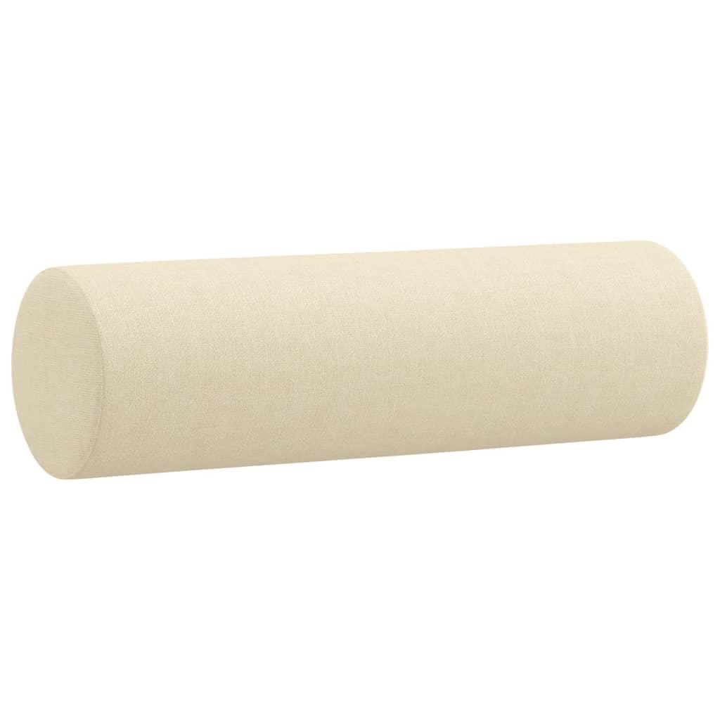 Sofasæt 4 dele med puder stof cremefarvet