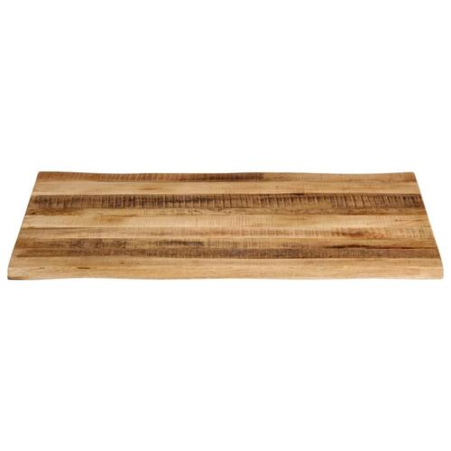 Bordplade 100x80x2,5 cm naturlig kant massivt ru mangotræ