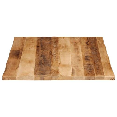 Bordplade 100x80x2,5 cm naturlig kant massivt ru mangotræ