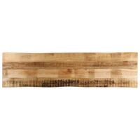 Bordplade 160x40x3,8 cm naturlig kant massivt ru mangotræ