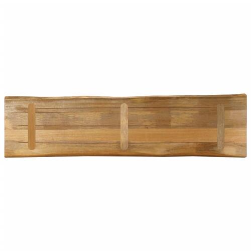 Bordplade 160x40x3,8 cm naturlig kant massivt ru mangotræ