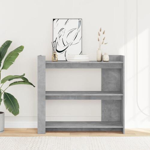 Konsolbord 100x35x90 cm konstrueret træ betongrå