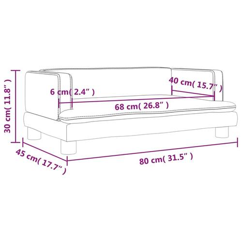 Sofa til børn 80x45x30 cm velour blå