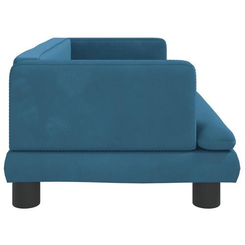 Hundeseng 80x45x30 cm velour blå
