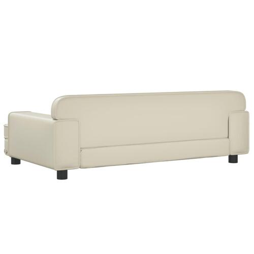 Hundeseng 790x53x30 cm kunstlæder cremefarvet