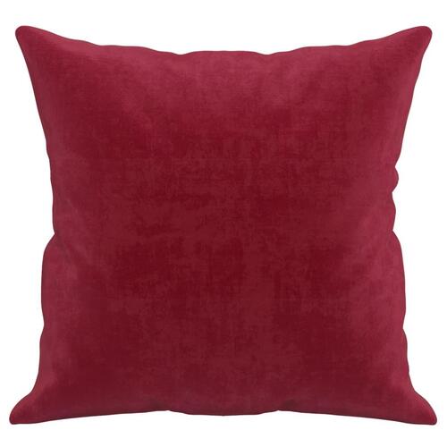 Pyntepuder 2 stk. 40x40 cm velour vinrød