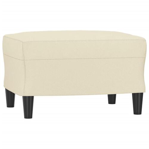 Fodskammel 60x50x41 cm kunstlæder cremefarvet