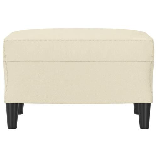 Fodskammel 60x50x41 cm kunstlæder cremefarvet