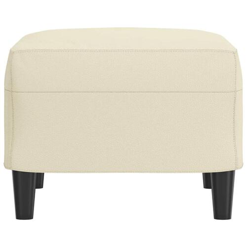 Fodskammel 60x50x41 cm kunstlæder cremefarvet