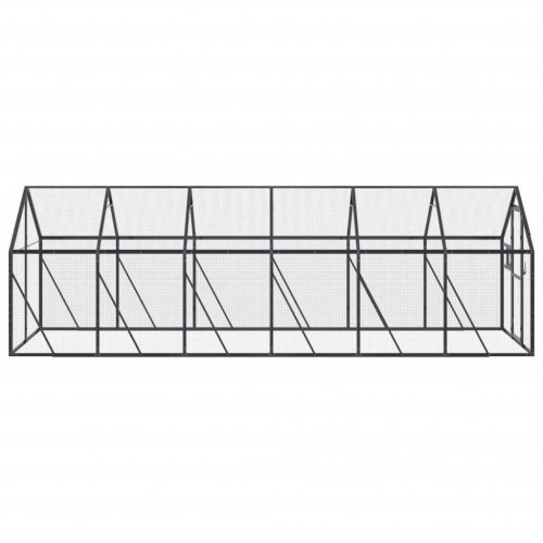 Voliere 1,79 × 6 × 1,85 m - aluminium, antracitgrå
