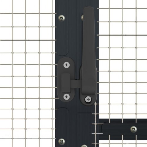 Voliere 1,79 × 10 × 1,85 m - aluminium, antracitgrå