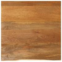 Bordplade 60x60x2,5 cm naturlig kant massivt mangotræ