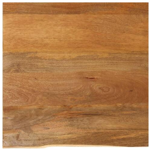 Bordplade 60x60x2,5 cm naturlig kant massivt mangotræ