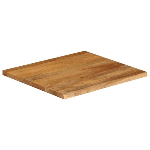Bordplade 60x60x2,5 cm naturlig kant massivt mangotræ
