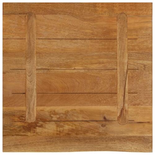Bordplade 60x60x2,5 cm naturlig kant massivt mangotræ
