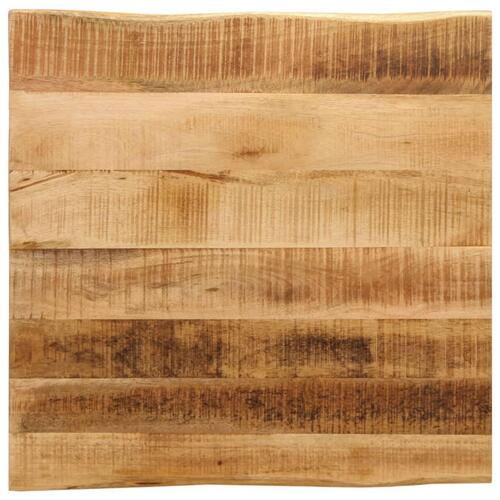 Bordplade 40x40x2,5 cm naturlig kant massivt ru mangotræ