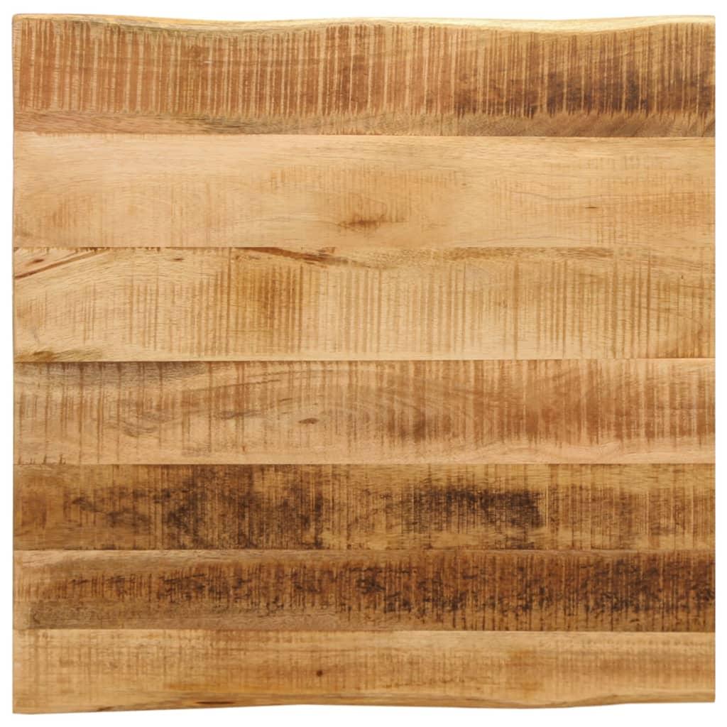 Bordplade 40x40x2,5 cm naturlig kant massivt ru mangotræ