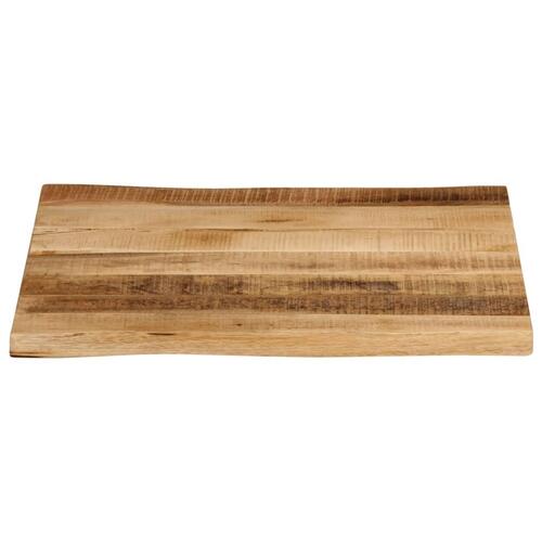 Bordplade 40x40x2,5 cm naturlig kant massivt ru mangotræ