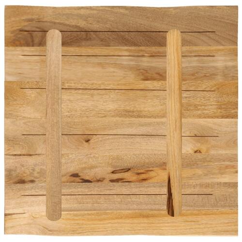 Bordplade 40x40x2,5 cm naturlig kant massivt ru mangotræ