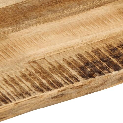 Bordplade 40x40x2,5 cm naturlig kant massivt ru mangotræ