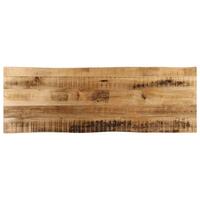 Bordplade 110x40x2,5 cm naturlig kant massivt ru mangotræ