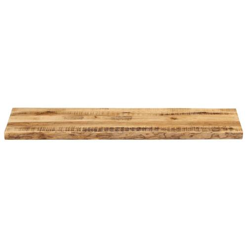 Bordplade 110x40x2,5 cm naturlig kant massivt ru mangotræ