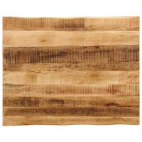 Bordplade 90x80x2,5 cm naturlig kant massivt ru mangotræ