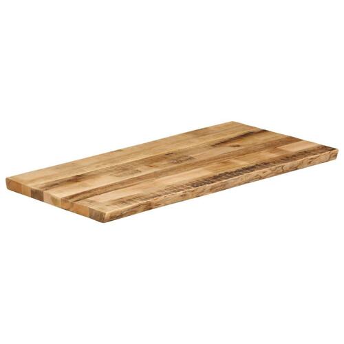 Bordplade 120x60x3,8 cm naturlig kant massivt ru mangotræ