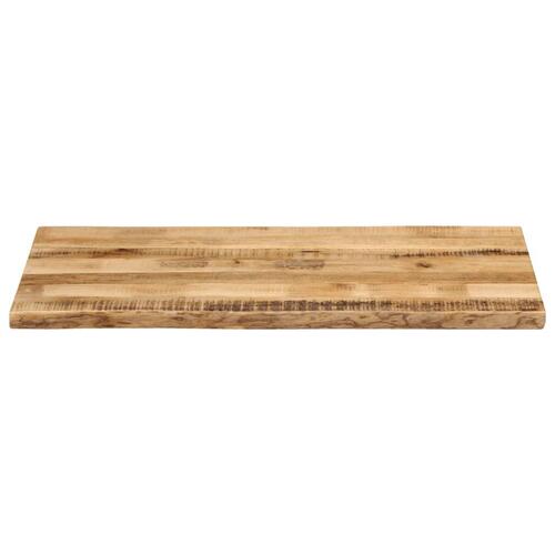 Bordplade 120x60x3,8 cm naturlig kant massivt ru mangotræ