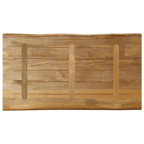 Bordplade 120x60x3,8 cm naturlig kant massivt ru mangotræ