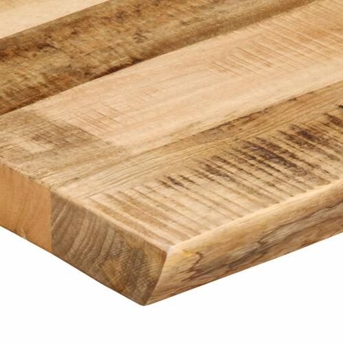Bordplade 120x60x3,8 cm naturlig kant massivt ru mangotræ