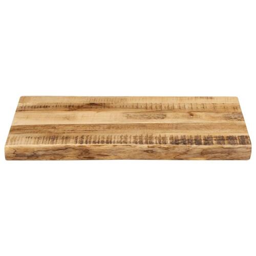 Bordplade 60x40x3,8 cm naturlig kant massivt ru mangotræ