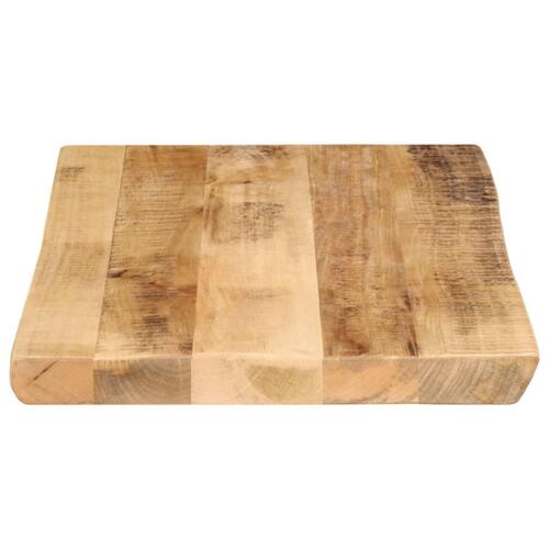 Bordplade 60x40x3,8 cm naturlig kant massivt ru mangotræ