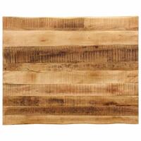 Bordplade 110x80x2,5 cm naturlig kant massivt ru mangotræ