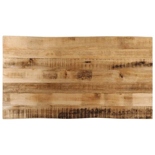 Bordplade 100x60x3,8 cm naturlig kant massivt ru mangotræ