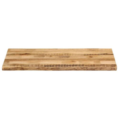 Bordplade 100x60x3,8 cm naturlig kant massivt ru mangotræ