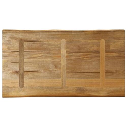 Bordplade 100x60x3,8 cm naturlig kant massivt ru mangotræ