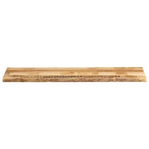 Bordplade 180x40x3,8 cm naturlig kant massivt ru mangotræ