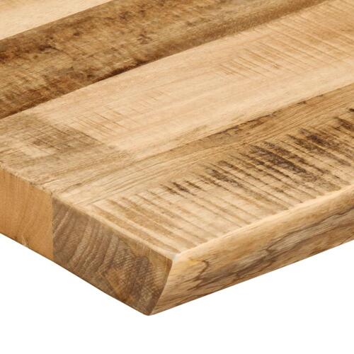 Bordplade 180x40x3,8 cm naturlig kant massivt ru mangotræ