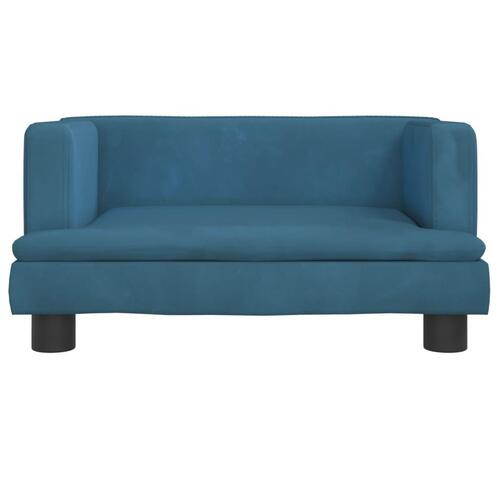 Sofa til børn 60x40x30 cm velour blå