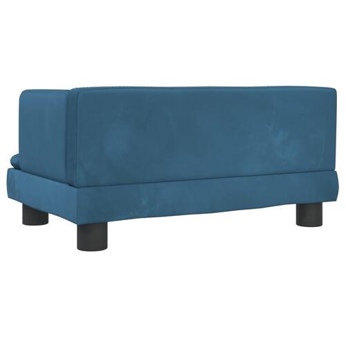 Sofa til børn 60x40x30 cm velour blå