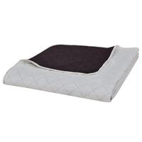 Dobbeltsided quiltet sengetæppe beige/brun 230 x 260 cm